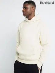 River Island Cream Long Sleeve Essential Hoodie (AT4620) | $74