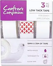Crafter's Companion Low Tack Tape for Paper and Card Crafting Projects-Pack of 3, White, One Size