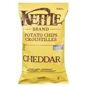 3 bags of Kettle Brand Cheddar Potato Chips Gluten Free 220g Each Fresh