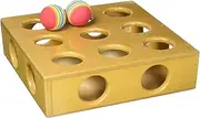 SmartCat 3841 Peek-and-Play Toy Box cm(26 X 26 X 6), Natural, 26x26x6cm