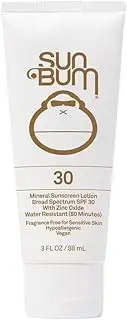 Sun Bum Mineral SPF 50 Sunscreen Body Lotion| Broad Spectrum Moisturizing Facial Sunblock with Vitamin E | Vegan and Hawaii 104 Act Compliant (Octinoxate & Oxybenzone Free) | Travel Friendly 3 oz