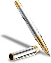 Ellington Pens Luxury Rollerball Pen Set - Smooth Writing, Elegant Design, Quick-Drying, Refillable Liquid Ink, 2 Refills (Black, Blue), Ideal for Professionals, Students