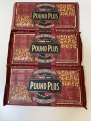 3 HUGE PACKS TRADER JOE'S Pound Plus BITTERSWEET CHOCOLATE with Almonds