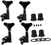 Kisangel 4 Sets String Bass String Acoustic Bass Pegs Bass Tuning Peg Replacement Bass Parts Key Peg Tuning Bass Tuner Tuning Pegs Tuners Bass Machine Head Key Pegs Black Iron