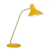 Farrah Yellow Mid-Century Modern Adjustable Desk and Table Lamp