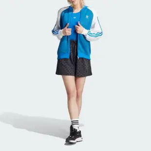 【adidas 愛迪達】Monogram Short 女 短褲 亞洲版 休閒 滿版 Logo 柔軟 舒適 黑(II3189)