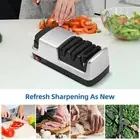 Electric Knife Sharpener 4 In 1 Kitchen Knives Sharpening System With Diam 5 AU