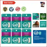 Natural Antiplaque Flat Dental Floss, Spearmint 6-Pack - Strong Yet Gentle Care
