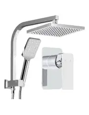 Cefito 8'' Rain Shower Head Set Handheld Square High Pressure Mixer Tap Chrome