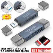 Type-C USB-C USB 3.0 For PC Macbook Tablet Memory Card Reader Micro SD/SD OTG AU