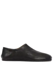 [Maison Margiela] Tabi leather babouche shoes 39 Black