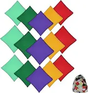 XUANZHI 15 Pieces Bean Bags for Tossing,Durable Nylon All-Weather Bean Bags,Replacement for Cornhole Tossing Game - Including Drawstring Bag