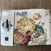 NOS Vintage Dan River 4-pc KING SHEET SET Floral Print "Henderson Hunter"