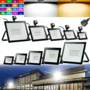 50-400W LED Floodlight PIR Motion Sensor Garden Flood Security Light Waterproof