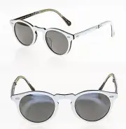 OLIVER PEOPLES GREGORY PECK 1962 White Green BLK Folding Sunglass 5456 OV5456SU