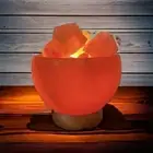 Himalayan Salt Fire Bowl Lamp - Includes 12v Cord and 12 Watt Globe