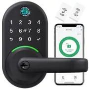 Smart Door Handle Lock with Keypad：Fingerprint Lock - Keyless Entry Door Lock...