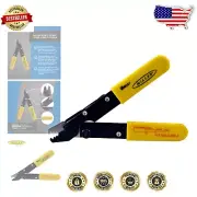 Ergonomic Three-Hole Fiber Optic Stripper - Portable Wire Stripping Tool