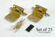 Style Selections Cabinet Hinge Self-closing Brass 2-Pack 32136BBXLG Set of 25