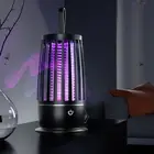 Bug Zapper Trap Lamp USB Rechargeable Indoor Electric Bug Zapper (Black) #