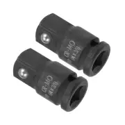 Socket Adapter 1/4" Female to 3/8" Male CR-MO Impact Driver Wrench Tool 2Pieces
