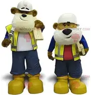 2 DIY bear REDBROKOLY Mascots