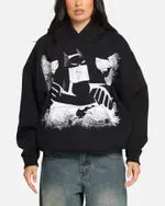 [AMERICAN THRIFT] American Thrift X Dc Batman The Animated Premium Hoodie Black - Size L L Black
