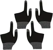 ARTSEWPLY 2 Pairs of Graphene Gaming Gloves Touch-Screen Finger Sleeves for Mobile Games Billiards Comfortable Anti-Slip