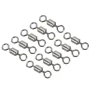 Fishing Barrel Swivels, 100Pcs 72LBS Copper Rolling Terminal Tackle, Black