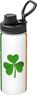 Irish Flag Camping Hiking Hydration Flask,Stainless Steel Outdoor Water Bottle,Double Walled Insulated