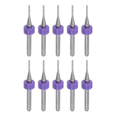 10pcs End Mill Bit 1.2mm Solid Carbide CNC Router Bits Engraving Cutter Tool