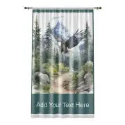 Personalized Window Wildlife Bald Eagle In Flight Mountains Add Text Name Etc