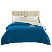 Reversible Luxurious Plush Blanket Faux Sherpa Lambswool Throw Blanket