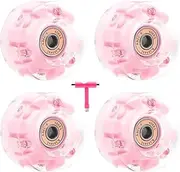 Skating Wheels Set | Indoor Skating Wheels | Illuminated Roller Wheels | 4 Piece Illuminated Roller Skate Wheels | Replacement Wheels for High Elastic Skates Resistant