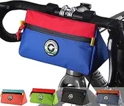 Vortika Bike Handlebar Bag, Bicycle Front Bag, Kids Handle Bar Bag, Storage Bag with Shoulder Strap for Men Women Kids Outdoor Road MTB Cycling(Blue + Red)