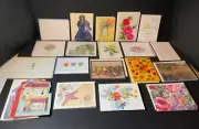VTG Hallmark Blank Note Cards Lot (56) Buttons, Buildings, Roses, Beach, Whales