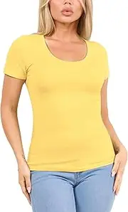 [Sugar Sunday] Cotton Tshirts for Women Short Sleeve Tshirt Basic Tees Plain T Shirt Womens Casual Tops Tee Undershirt Pack 1-4