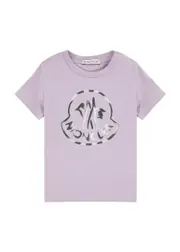 Moncler Kids Logo-print Cotton T-shirt - Lilac - 6 Months 6 months