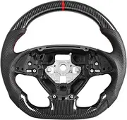 Carbon Fiber Car Steering Wheel Compatible For Chevrolet Corvette C7 2014-2019 D-shaped Perforated Leather Flat-bottom Car Steering Wheel