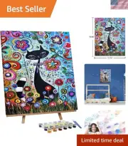 Paint by Numbers for Adults Beginners, DIY Oil Painting Kit with Framed Canva...
