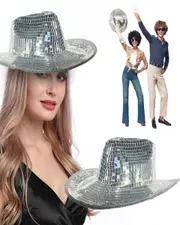Mirror Disco Ball Cowboy Hat