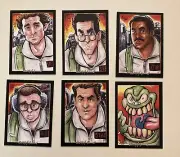 The Ghostbusters Slimer 7 Sketch Card Print Set By Chris McJunkin