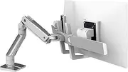 Ergotron – HX Dual Monitor Arm, VESA Desk Mount – for 2 Monitors Up to 32 Inches, 2.3 to 7.9kg Each – Polished Aluminium
