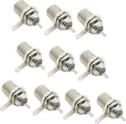 priaolker Zinc Alloy Thread F Type Panel Mounted Socket Female Jack Solder Connector - (10 Pcs)