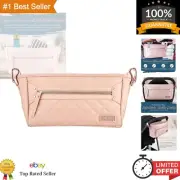 Vegan Leather Stroller Organizer Caddy - Adjustable with Multiple Compartments