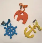 Silicone Teething Necklaces Teethers Elephant Anchor Baby Oral Sensory Chew