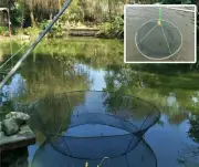 Landing Fishing Net Large Foldable Drop Net Prawn Bait Crab Shrimp Crucian Porta