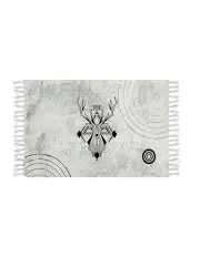 [SOGA] Woven Minimalist Bedroom Area Rug Carpet 90cm in Grey
