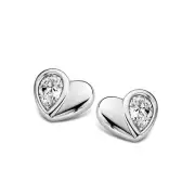 Kipling Children Sterling Silver Heart Cz Earring