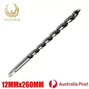 12MM Auger Drill Bits 260MM Long Wood Twist Timber Drilling Set Carbon Steel AU